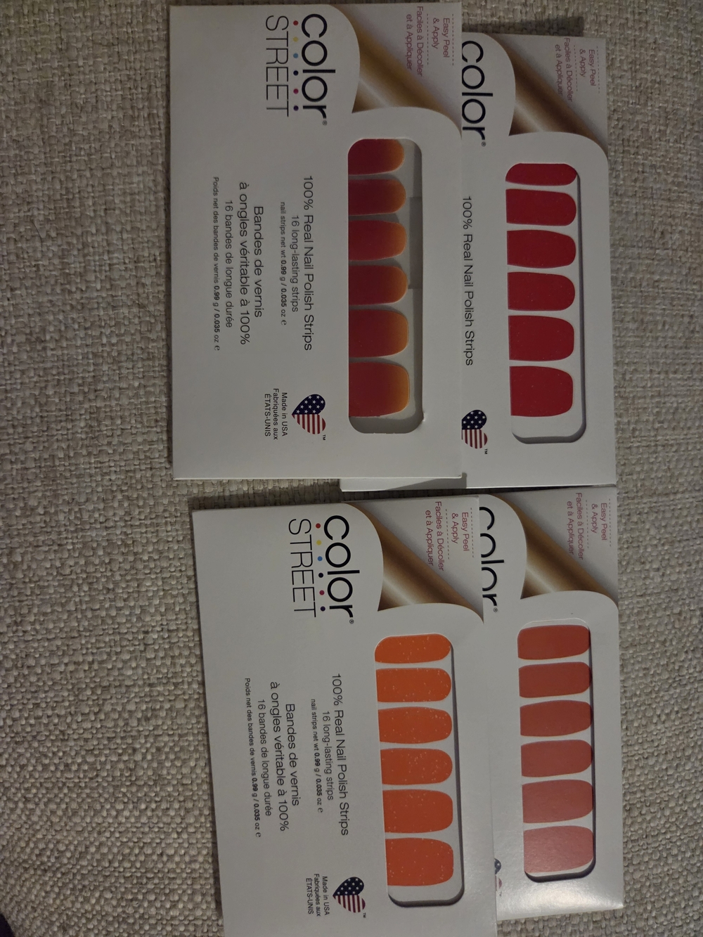 Color Street Red & Orange Nail Polish Strips